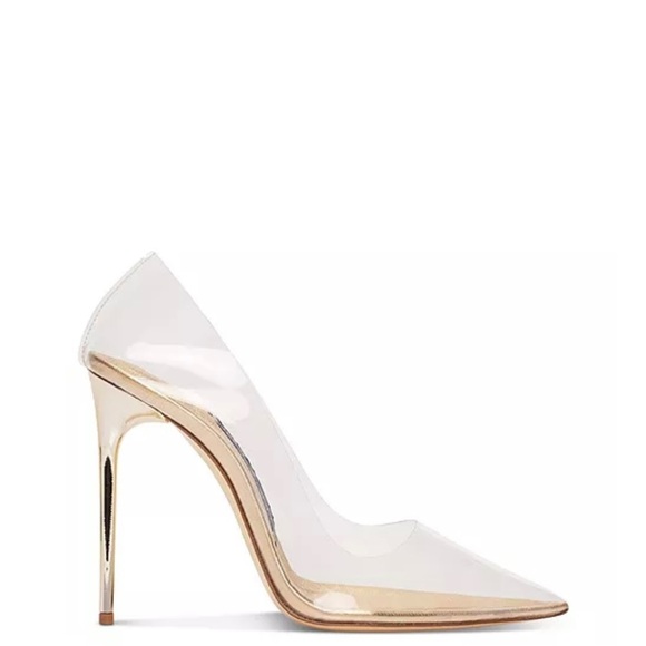 NEW Jessica Rich NUDE leather and polyurethane stiletto pumps - Picture 5 of 11